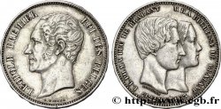 BÉLGICA 5 Francs mariage du Duc et de la Duchesse de Brabant 1853 