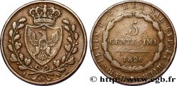 ITALY - KINGDOM OF SARDINIA 5 Centesimi Royaume de Sardaigne type au “L” 1826 Turin