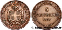 ITALIE - TOSCANE 5 Centesimi Gouvernement de la Toscane, Victor Emmanuel, armes de Savoie 1859 Birmingham