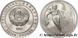 BIELORUSIA 1 Rouble tennis : emblème / joueuse de tennis 2005 Moscou
