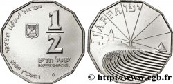 ISRAËL 1/2 New Sheqel Proof Sites Saints : Port de Jaffa JE5750 1989 