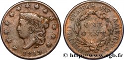 STATI UNITI D&nbsp;AMERICA 1 Cent “Matron Head” variété à petite date 1819 Philadelphie