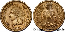 ÉTATS-UNIS D AMÉRIQUE 1 Cent tête d’indien 2e type 1863 