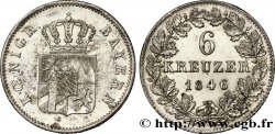 GERMANY - BAVARIA 6 Kreuzer écu bavarois 1846 Munich