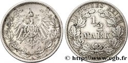 GERMANY 1/2 Mark Empire aigle impérial 1915 Berlin