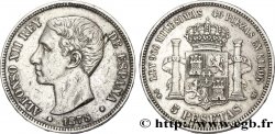 SPAIN 5 Pesetas Alphonse XII 1875 Madrid