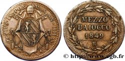 VATICANO Y ESTADOS PONTIFICIOS Mezzo Baiocco  1849 Rome