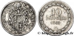 VATICAN AND PAPAL STATES 10 Baiocchi au nom de Pie IX an XX 1865 Rome