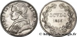 VATICANO Y ESTADOS PONTIFICIOS Scudo Pie IX an VIII 1853 Rome