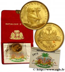HAÏTI 500 Gourdes Proof femme au coquillage 1973 