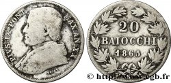VATICAN AND PAPAL STATES 20 Baiocchi 1865 Rome