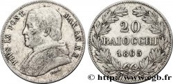 VATICAN ET ÉTATS PONTIFICAUX 20 Baiocchi 1865 Rome