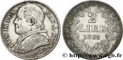 VATICAN ET ÉTATS PONTIFICAUX 2 Lire Pie IX 1867 Rome