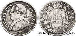 VATICAN ET ÉTATS PONTIFICAUX 10 Soldi (50 Centesimi) Pie IX an XXI 1867 Rome
