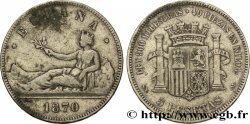 ESPAGNE 5 Pesetas 1870 Madrid