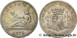 ESPAGNE 5 Pesetas 1870 Madrid