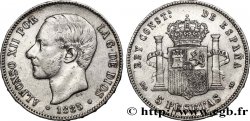 ESPAGNE 5 Pesetas Alphonse XII 1885 Madrid