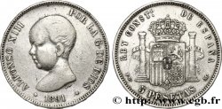 ESPAGNE 5 Pesetas Alphonse XIII 1er type 1891 Madrid