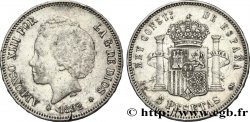 ESPAGNE 5 Pesetas Alphonse XIII 2e type 1892 Madrid