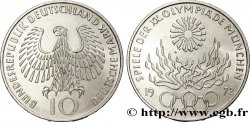 ALLEMAGNE 10 Mark XXe J.O. Munich - Flamme olympique 1972 Karlsruhe