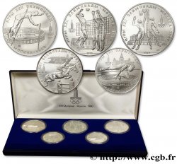 RUSSIE - URSS Coffret 5 Monnaies Jeux Olympiques de Moscou 1980 