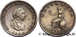 ROYAUME-UNI 1 Farthing Georges III tête laurée 1799 Soho