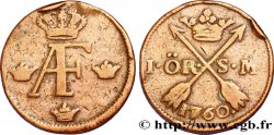 SUÈDE 1 Ore monogramme d’Adolphe Frédéric Ier 1769 