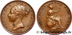 ROYAUME-UNI 1/2 Penny Victoria “tête jeune” 1853 