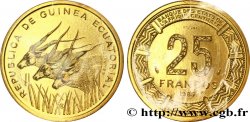 GUINÉE ÉQUATORIALE Essai de 25 Francos BEAC antilopes 1985 Paris