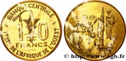 ÉTATS DE L AFRIQUE DE L OUEST (BCEAO) Essai de 10 Francs masque / femme et enfants au puits 1981 Paris