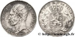 BELGIQUE 5 Francs Léopold Ier tête nue 1849 