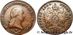 AUTRICHE 6 Kreuzer François II 1800 Hall TTB+ 