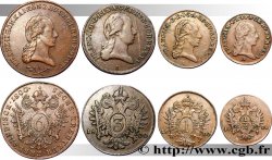 AUTRICHE Lot de quatre pièces 1/2 à 6 Kreuzer 1800 Vienne TTB 