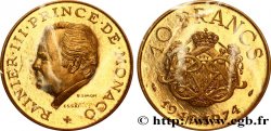 MONACO Essai de 10 Francs Rainier III 25e anniversaire de règne 1974 Paris