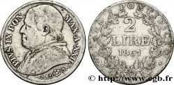 VATICAN ET ÉTATS PONTIFICAUX 2 Lire Pie IX an XXII 1867 Rome