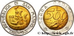 SAN MARINO 500 Lire Terre de refuge en 1944 1991 Rome - R
