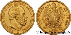 ALLEMAGNE - PRUSSE 20 Mark Guillaume Ier 1872 Berlin TTB 