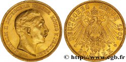 GERMANIA - PRUSSIA 20 Mark or, 2e type Guillaume II / aigle impérial 1903 Berlin