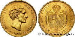 ESPAGNE 25 Pesetas Alphonse XII 1879 Madrid