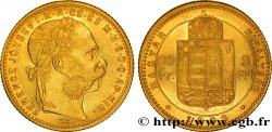 HONGRIE 20 Francs or ou 8 Forint François-Joseph Ier 1883 Kremnitz