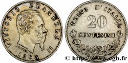 ITALIA 20 Centesimi Victor Emmanuel II 1863 Milan - M