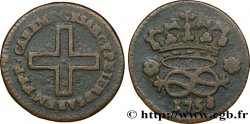 ITALIE - ROYAUME DE SARDAIGNE 2 Denari au nom de Charles Emmanuel III 1758 Turin TB+/TTB 