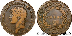 ITALIA - REINO DE LAS DOS SICILIAS 2 Grana Joachim Murat (Gioachino Napoleone) Roi des deux Siciles 1810 