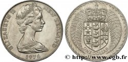 NOUVELLE-ZÉLANDE 1 Dollar Elisabeth II / Emblème couronné entouré de fougères 1976 Royal British Mint