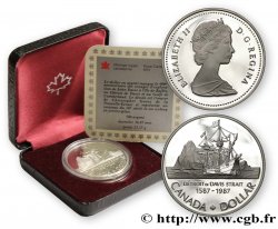 CANADA 1 Dollar proof Elisabeth II / Detroit de Strait 1987 