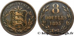 GUERNESEY 8 Doubles armes du baillage de Guernesey 1893 Heaton
