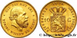 PAYS-BAS 10 Gulden or Guillaume III, 1e type 1875 Utrecht
