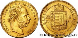 UNGARN 20 Francs or ou 8 Forint François-Joseph Ier 1880 Kremnitz