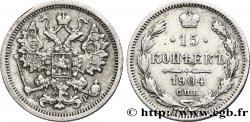 RUSSIE 15 Kopecks aigle bicéphale 1904 Saint-Petersbourg