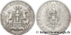 ALLEMAGNE - VILLE LIBRE DE HAMBOURG 5 Mark blason de Hambourg 1876 Hambourg TTB 